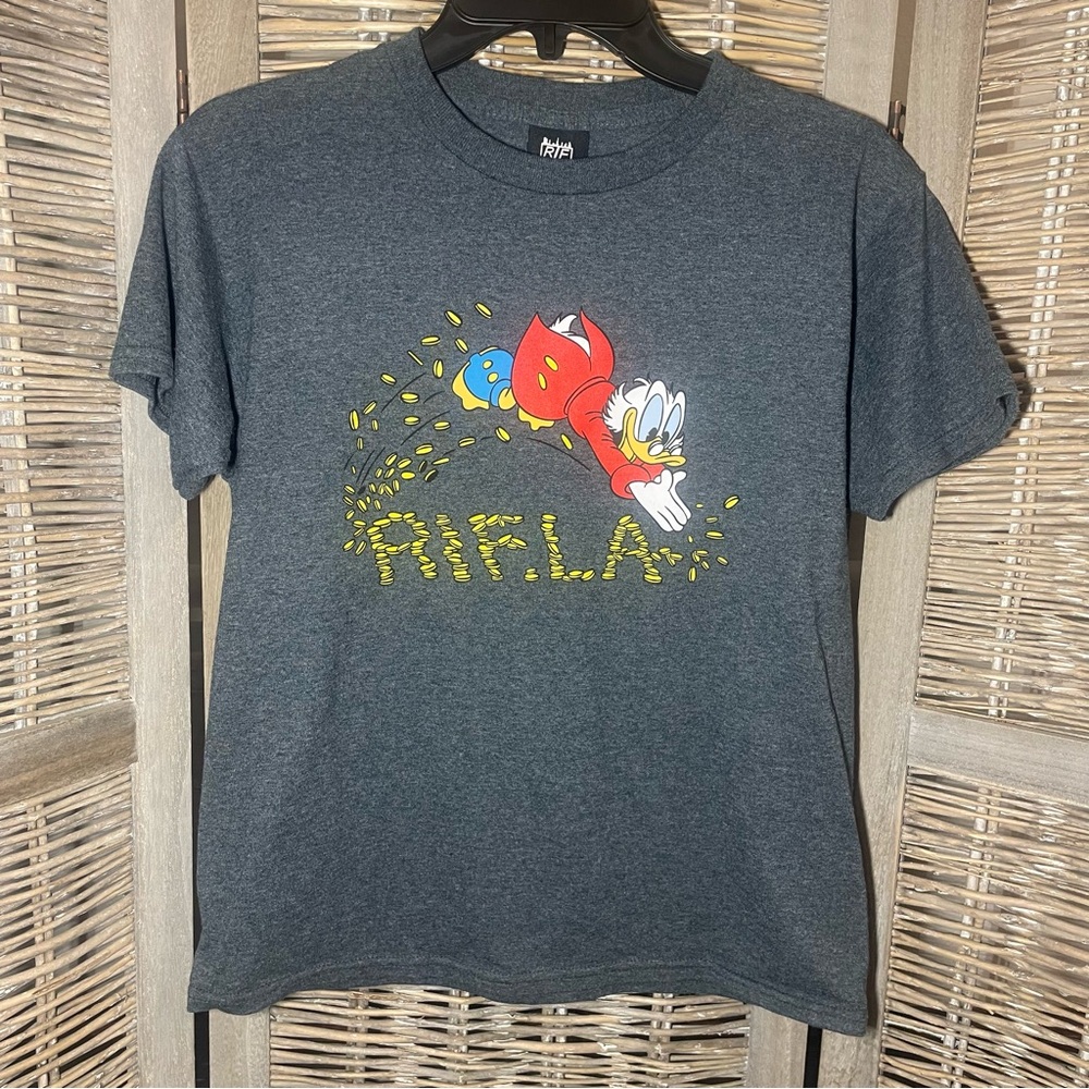 Scrooge McDuck Graphic Tee - Dark Gray - size Medium